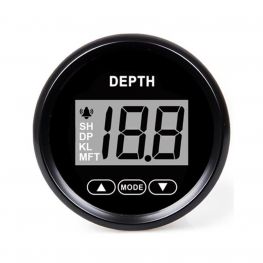 Hollex Dieptemeter met Spiegeltransducer zwart 9-32V