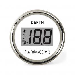 Hollex Dieptemeter met Spiegeltransducer wit 9-32V