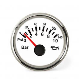 Hollex oliedrukmeter 0-10 Bar wit