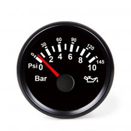Hollex oliedrukmeter 0-10 Bar zwart