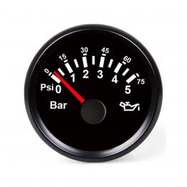 Hollex Oliedrukmeter 0-5 Bar Zwart