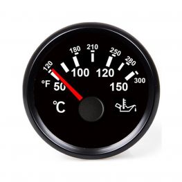 Hollex olietemperatuurmeter zwart 9-32V