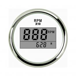 Hollex toeren/urenteller digitaal wit 9-32V