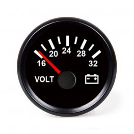 Hollex Voltmeter 24V zwart