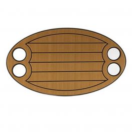 Foam Teak Inleg voor Ovale Boottafel