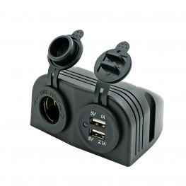 Opbouw Stopcontact met 12 volt en Dubbele USB