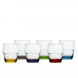 Scheepsservies Party Stapelbare Glazen Multikleur Ecozen Anti-slip