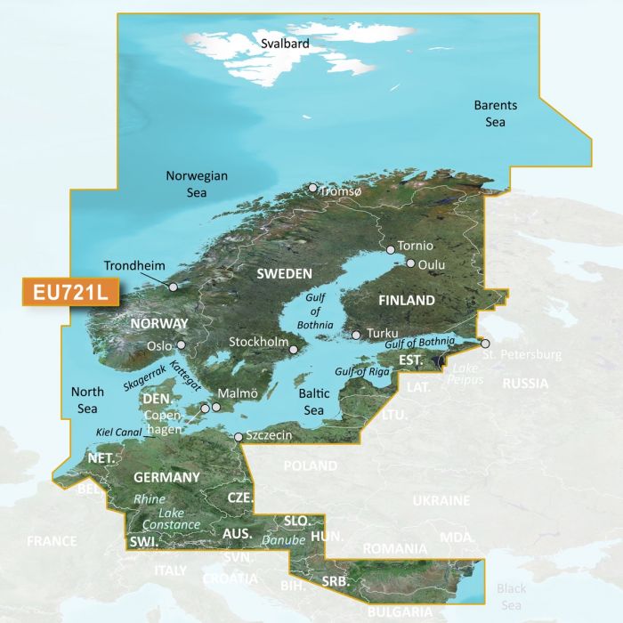Dader bank Eerste Garmin Blue Chart G3 VISION Waterkaart EU721L Noord Europa - Nautic Gear