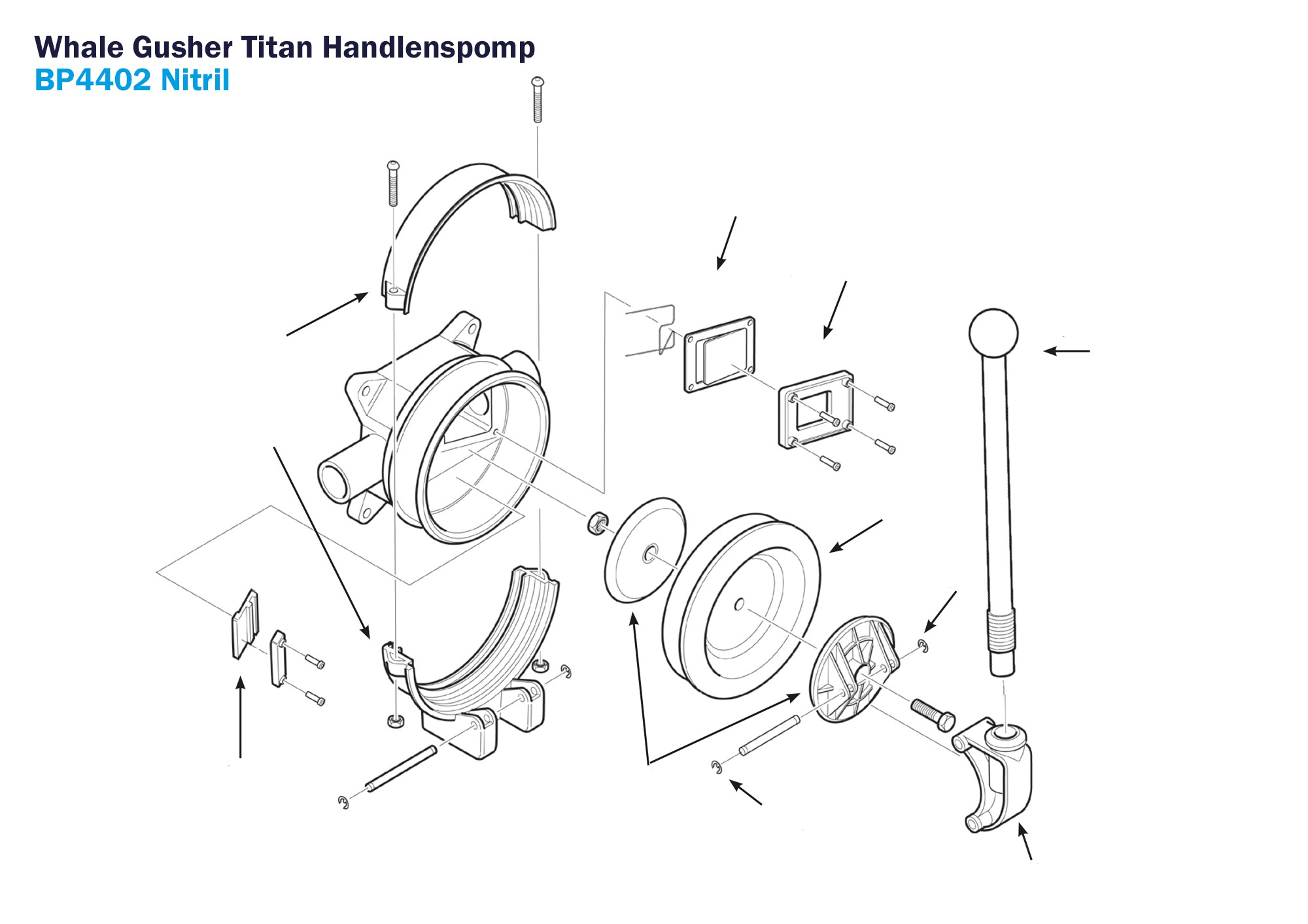 Whale Guster Titan BP4402 Nitril Handlenspomp Onderdelen