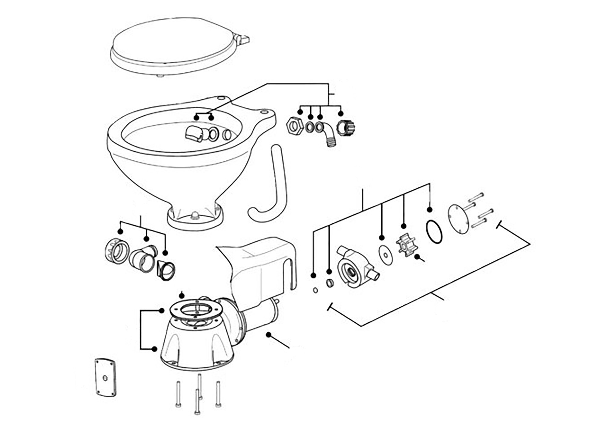 Talamex Elektrisch Scheepstoilet Onderdelen